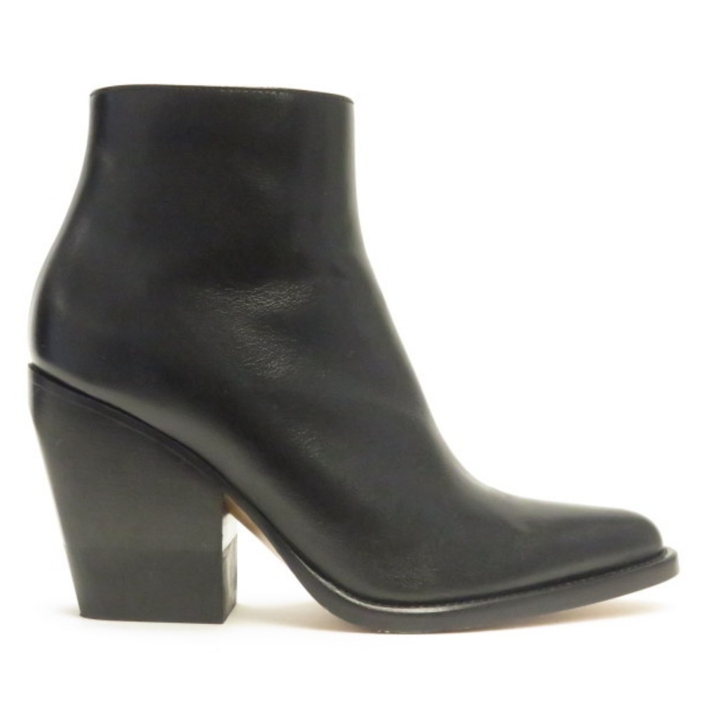 Chloe Rylee Booties Black Leather Size 36.5 - Picture 7 of 8